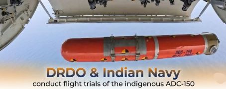 Defence Research and Development Organisation (DRDO) and the Indian Navy jointly conducted flight trials of the ADC-150